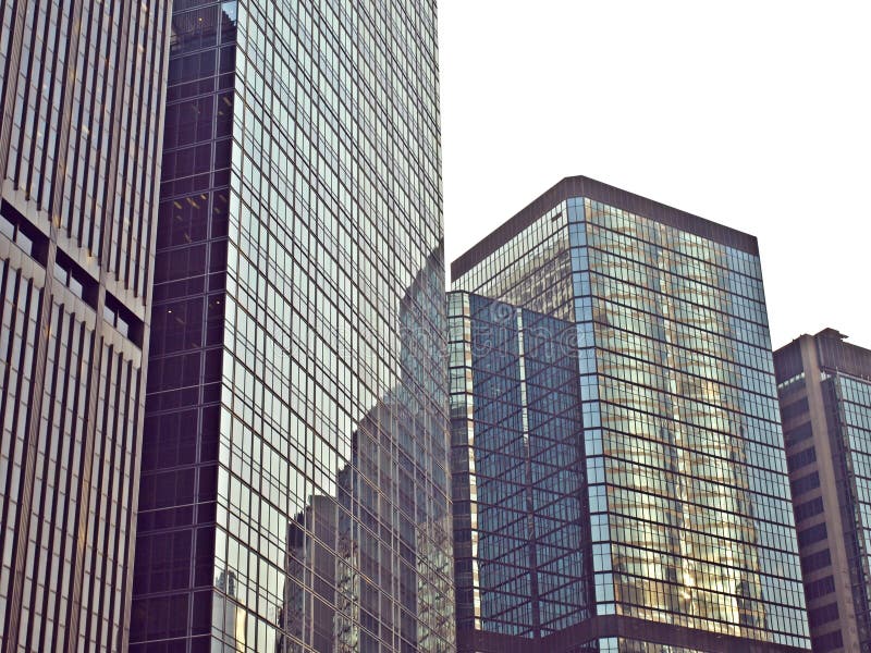 A group of Urban business building with glass wall