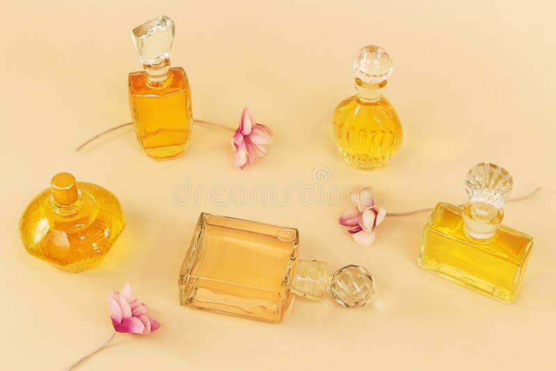 Group of the vintage perfume royalty free stock photo Group of the vintage perfume royalty free stock photo