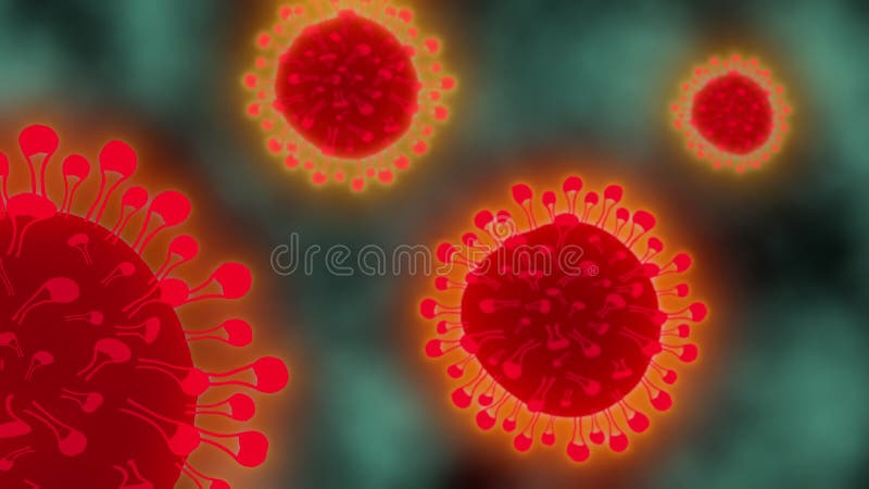 Close up view of dangerous coronavirus stock illustration