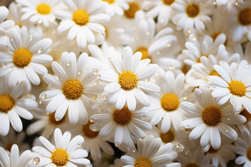 A Group of White Flowers with