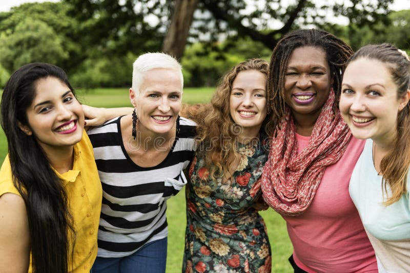 Group of Women Socialize Teamwork Happiness Concept