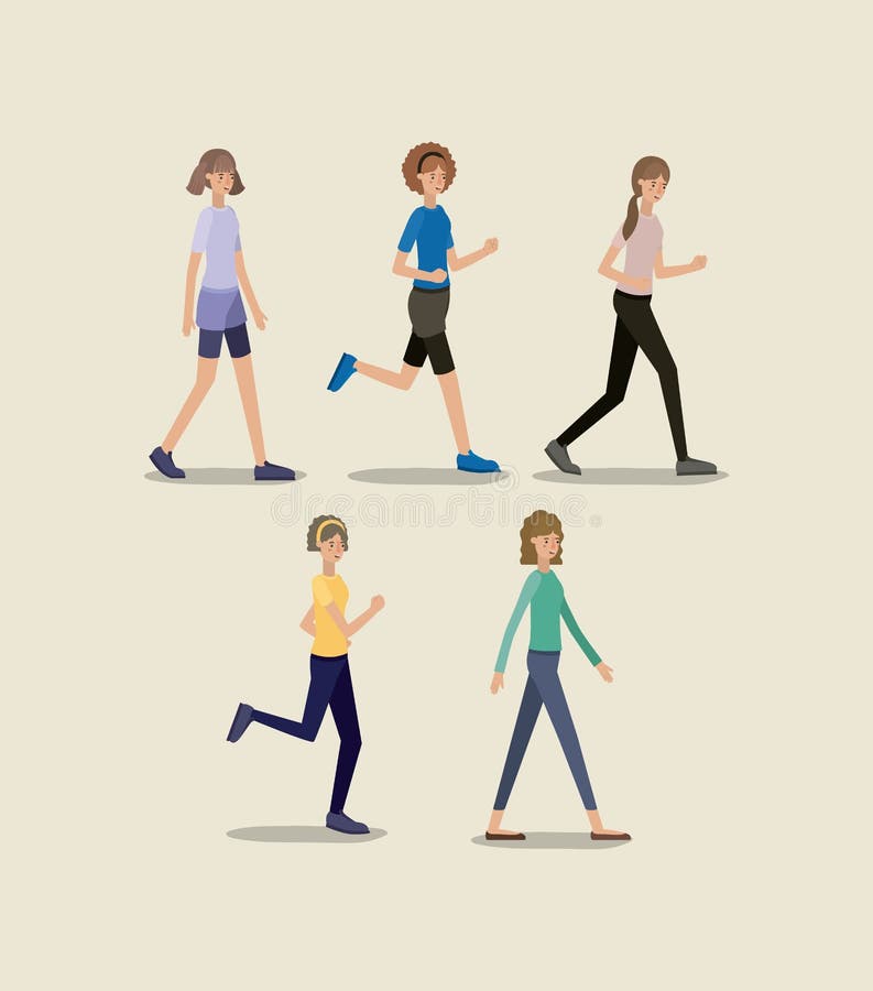 Приложения где персонажи бегают. Walking and Running упражнения.