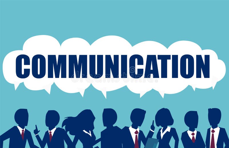 Communication, teamwork and connection vector concept royalty free illustration