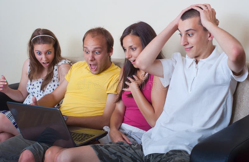 Group of young people with laptop stock images Group of young people with laptop stock images