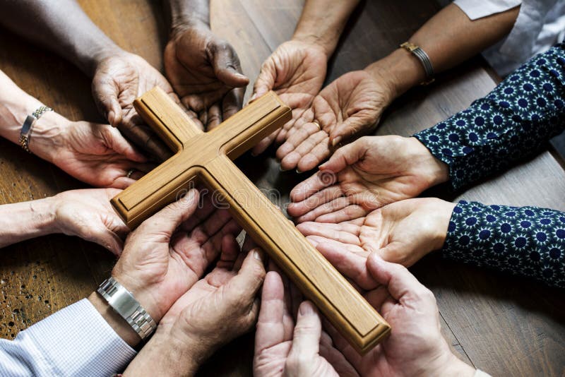 Groupe d'espoir de prière de personnes de christianisme ensemble