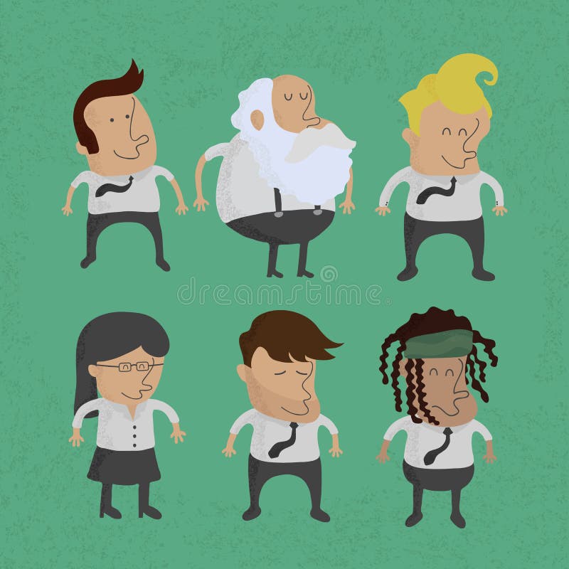 Groupe de caractère d'hommes d'affaires, femmes illustration libre de droits Groupe de caractère d'hommes d'affaires, femmes illustration libre de droits