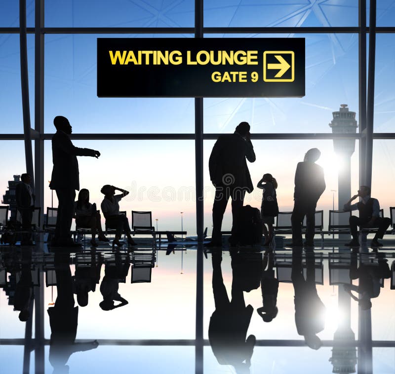 Download Groupe De Personnes Dans L'aéroport Image stock - Image du passager, hall: 45365115