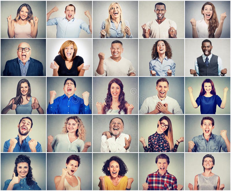 Groupe de personnes radieuses réussies multiculturelles images stock