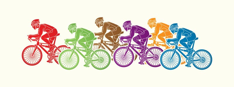 Groupe de vecteur graphique de emballage de bicyclette illustration stock Groupe de vecteur graphique de emballage de bicyclette illustration stock