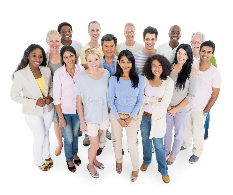 Groupe divers de personnes occasionnelles photos libres de droits