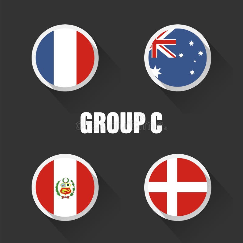 Groupe le championnat du monde du football en Russie Drapeaux de pays d'illustration de vecteur illustration stock Groupe le championnat du monde du football en Russie Drapeaux de pays d'illustration de vecteur illustration stock