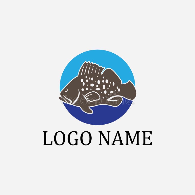 Grouper Logo Vector Illustration Design Icon Logo Stock Vector