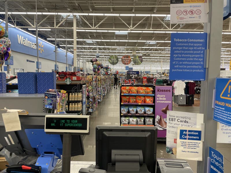 Walmart Retail Store Cashier Check Out Stock Photo 1308539275