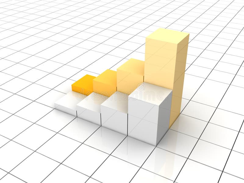 Growing graph stock illustration