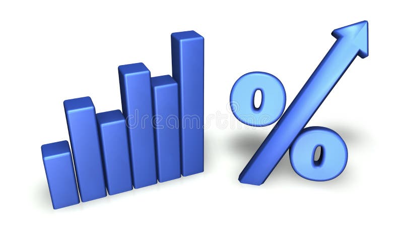 Growing Graph royalty free illustration