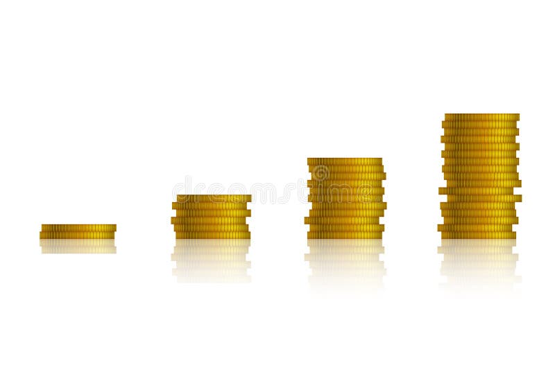 Growing graph stock illustration