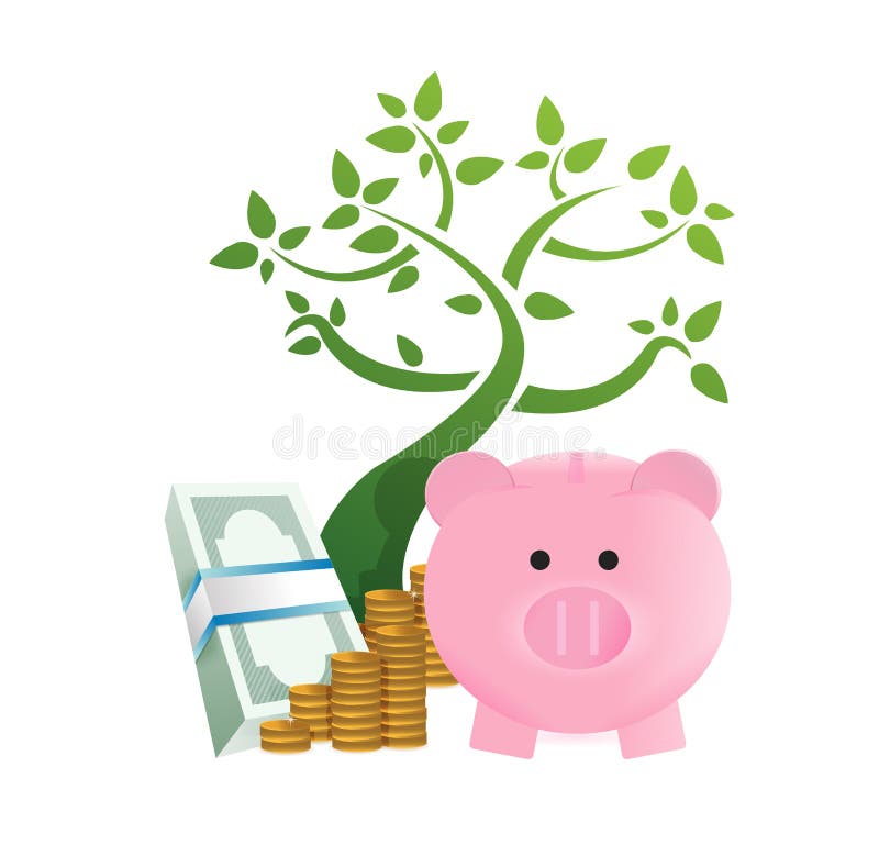 Growing savings concept stock illustration