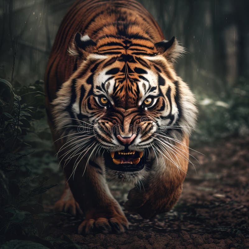 Growling Tigers Stock Illustrations – 30 Growling Tigers Stock ...