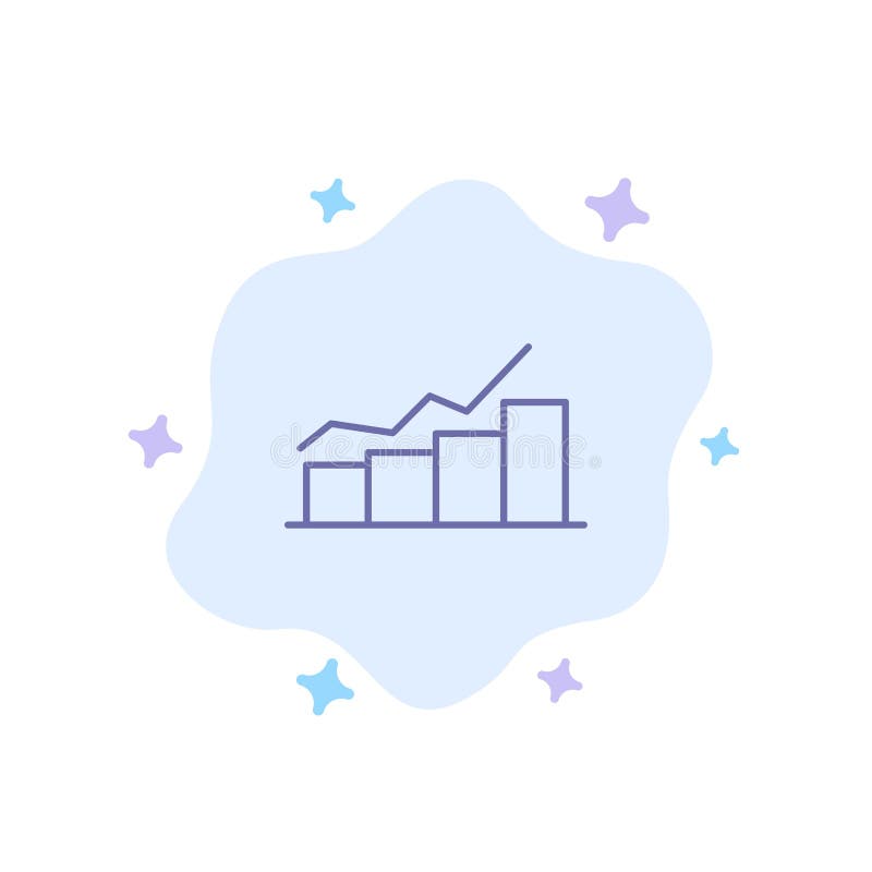Growth, Chart, Flowchart, Graph, Increase, Progress Blue Icon on Abstract Cloud Background stock illustration Growth, Chart, Flowchart, Graph, Increase, Progress Blue Icon on Abstract Cloud Background stock illustration