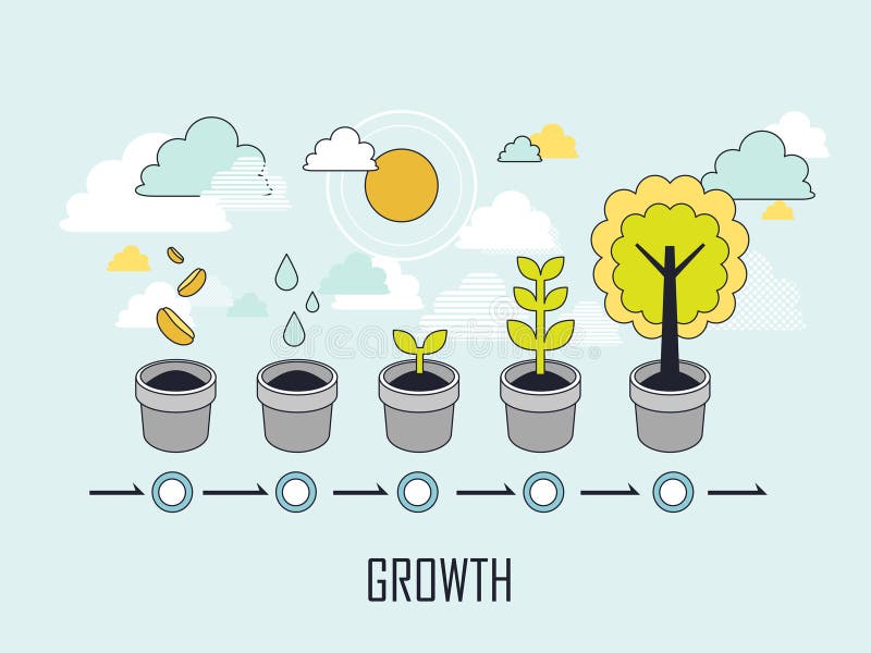 Growth concept stock illustration