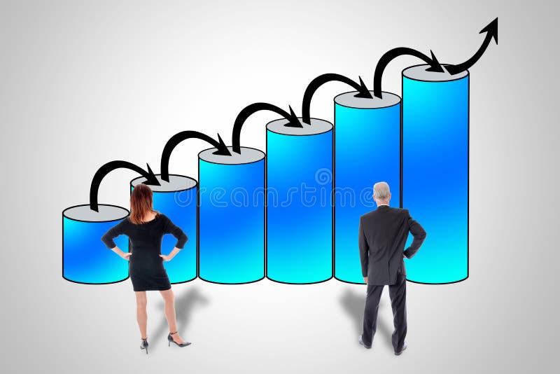 Growth concept watched by business people stock photography Growth concept watched by business people stock photography