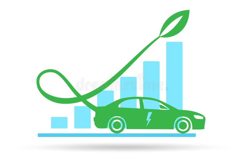 Growth of Electric Car Usage Concept Stock Illustration Illustration