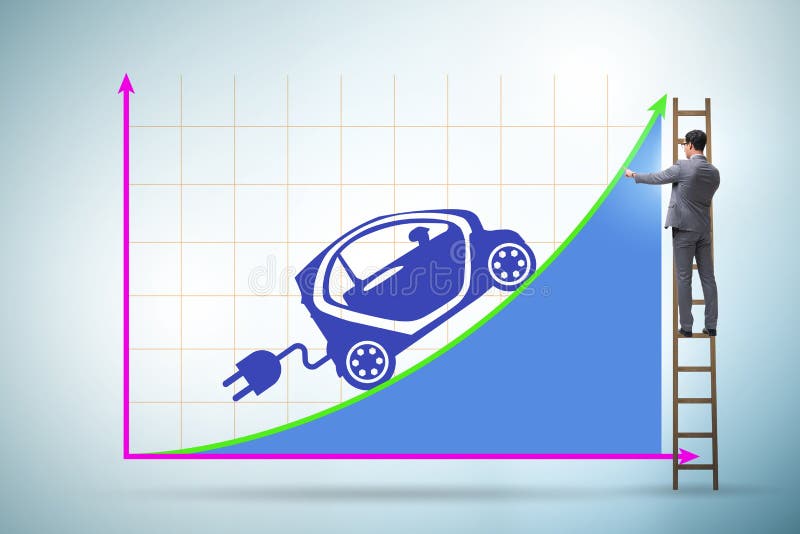Growth of Electric Car Usage Concept Stock Image Image of hybrid, environment 235971065