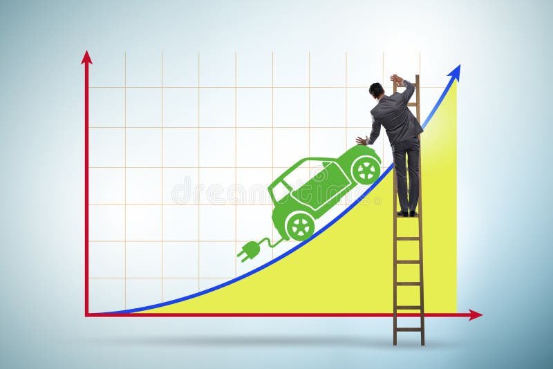 Growth of Electric Car Usage Concept Stock Photo Image of green, battery 241225138