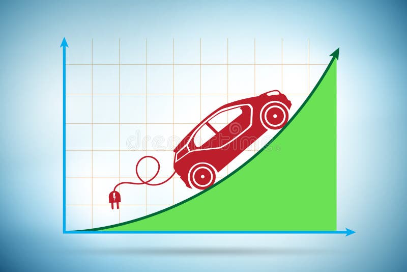 Growth of Electric Car Usage Concept Stock Illustration Illustration of automobile, petrol