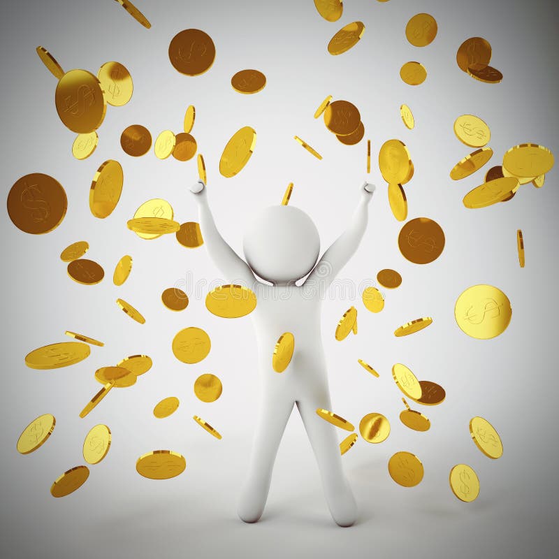 Growth exponential gain. 3D Rendering royalty free stock photography