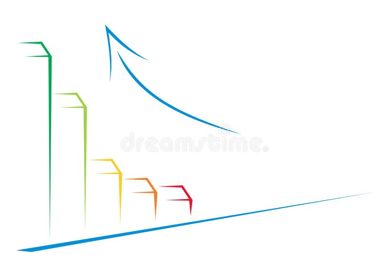 Growth on graph stock illustration