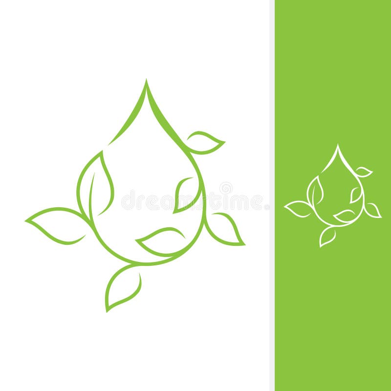 Growth Leaf Design Vector Shaped Droplet for Element Design Stock