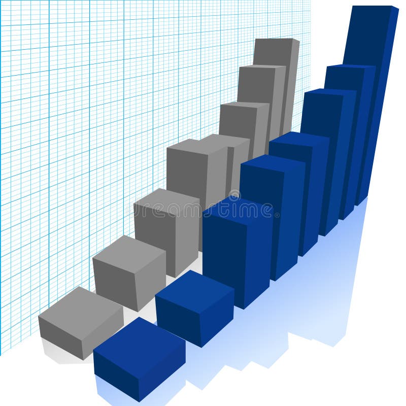 Sobre el, comparación de azul ascendiendo cuadro gris cuadro predecir crecimiento, ganancia, aumentar.