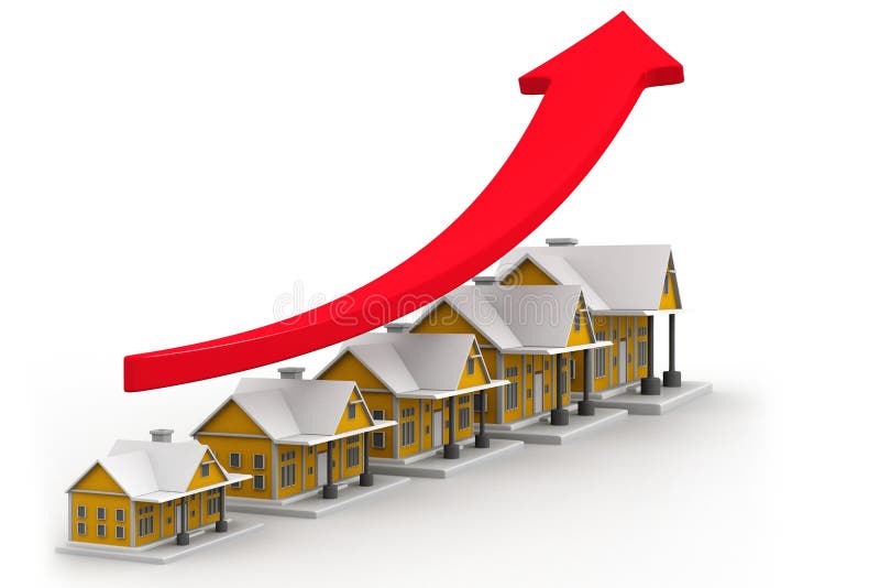Growth In Real Estate Shown On Graph Stock Illustration Illustration