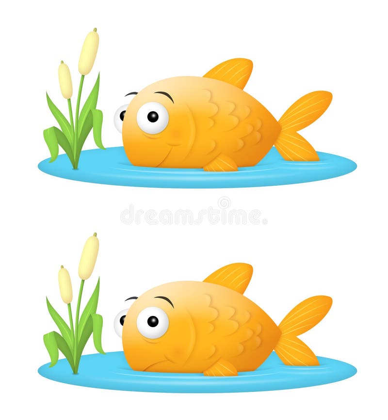 Große Fische in Einem Kleinen Teich Stock Abbildung Illustration von