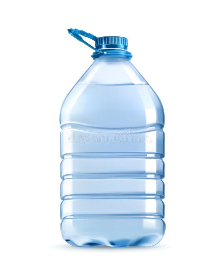 Große Plastikflasche Trinkwasser lizenzfreie abbildung