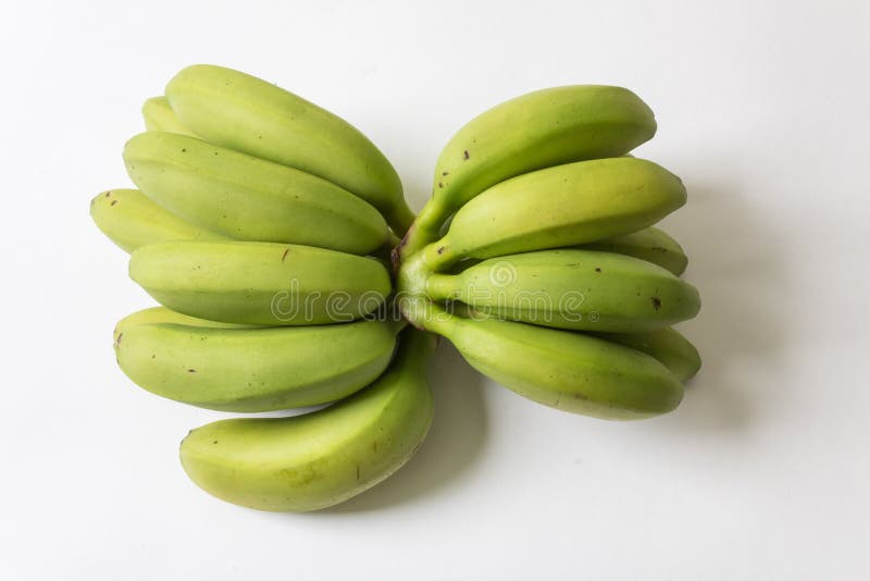 Große und kleine Büschel von grünen und gelben Babybananen lizenzfreie stockbilder Große und kleine Büschel von grünen und gelben Babybananen lizenzfreie stockbilder