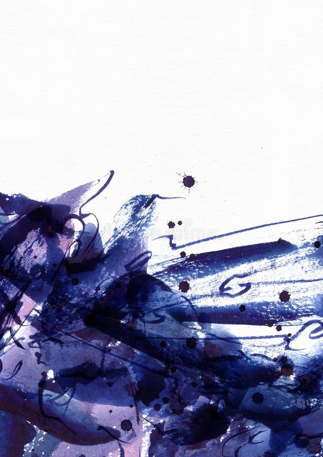 Großer abstrakter Aquarellhintergrund Klare blaue und purpurrote freihändige Bürstenflecke, Punkte und Stellen in der festen Besc lizenzfreie stockfotos Großer abstrakter Aquarellhintergrund Klare blaue und purpurrote freihändige Bürstenflecke, Punkte und Stellen in der festen Besc lizenzfreie stockfotos