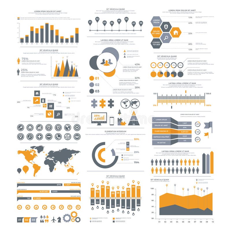 Großer Satz infographics Elemente Vektor-Illustration für busine lizenzfreie abbildung Großer Satz infographics Elemente Vektor-Illustration für busine lizenzfreie abbildung
