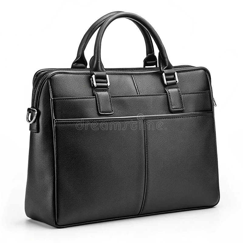 Großer strukturierter Handtasche mit weißem Hintergrund stock abbildung