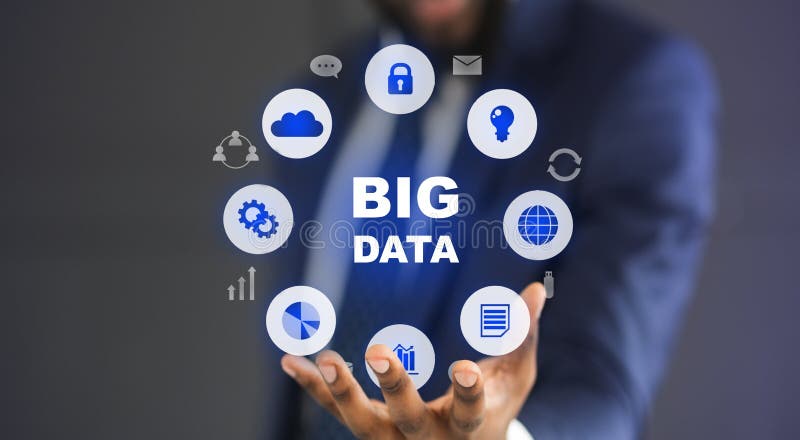 Großes Datennetz mit allem Inhalt in der Geschäftsmannhand stockfoto Großes Datennetz mit allem Inhalt in der Geschäftsmannhand stockfoto