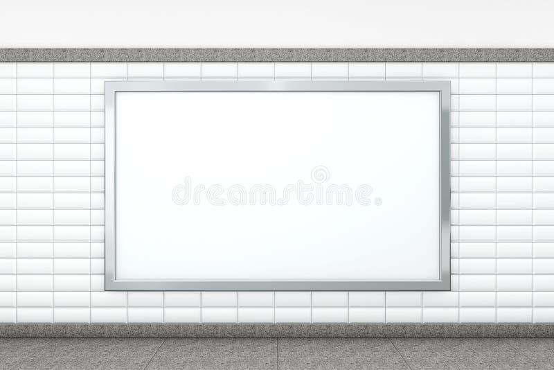 Großes leeres horizontales Plakat Wiedergabe 3d stockfoto Großes leeres horizontales Plakat Wiedergabe 3d stockfoto
