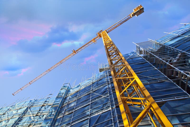 Grue de construction images stock