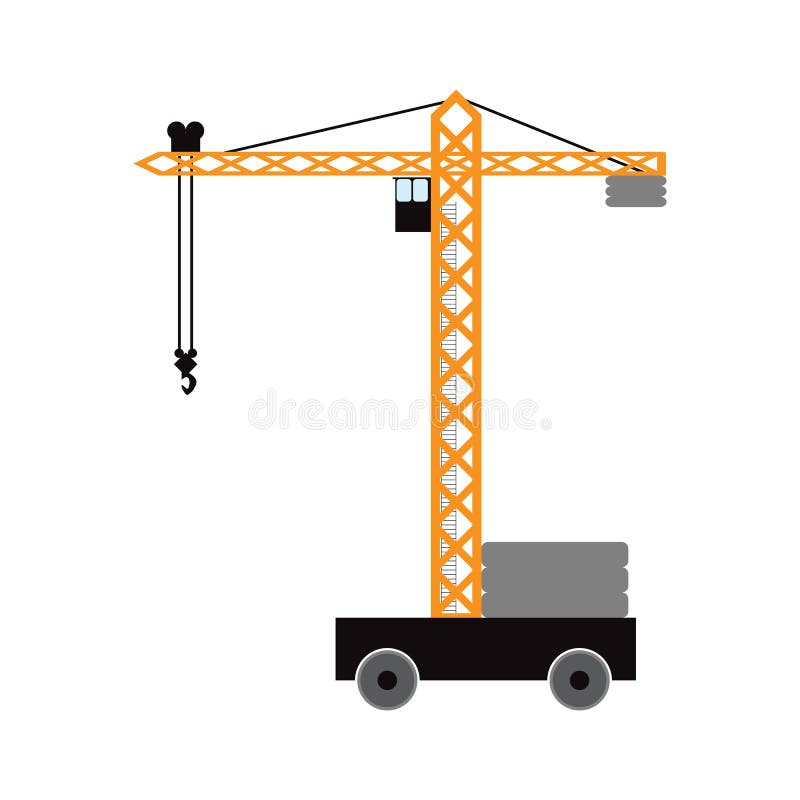 Grue ? tour de construction ?l?ment d'isolement Illustration de vecteur illustration stock Grue ? tour de construction ?l?ment d'isolement Illustration de vecteur illustration stock