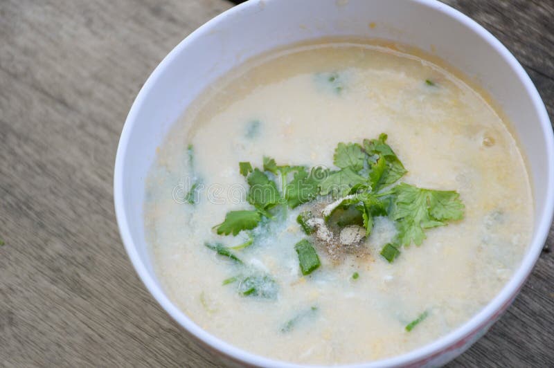 Gruel del riso fotografia stock