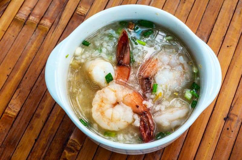 Gruel del riso del gamberetto immagine stock libera da diritti