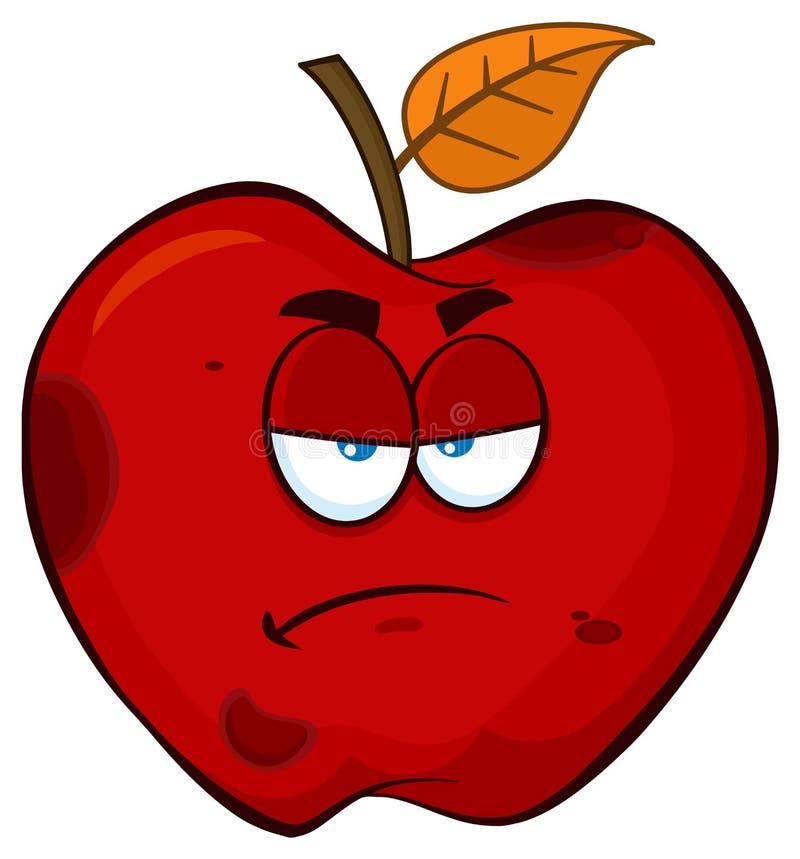 Grumpy Rotten Red Apple Fruit Cartoon Mascot Character Stock Vector - Illustration of cartoon, angry: 94818152 Grumpy Rotten Red Apple Fruit Cartoon Mascot Character Stock Vector - Illustration of cartoon, angry: 94818152