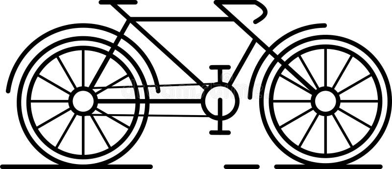 Grundläggande cykelvektor vektor illustrationer Grundläggande cykelvektor vektor illustrationer