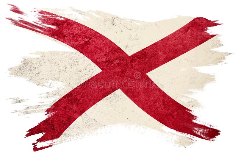 Grunge Alabama state flag. Alabama flag brush stroke. royalty free illustration Grunge Alabama state flag. Alabama flag brush stroke. royalty free illustration