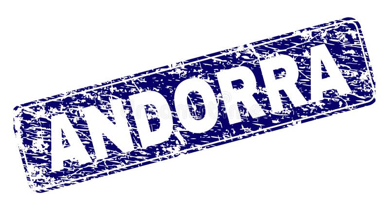 Grunge ANDORRA inramade den rundade rektangelstämpeln stock illustrationer